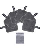 Buy Kinhwa Slimming Washable Makeup Remover Pads - Super Soft Microfiber Cotton Face Cleansing Pads with Laundry Bag - Dark Gray - 6 Pieces - Eco-Friendly & Reusable - Buy Online on GoSupps.com