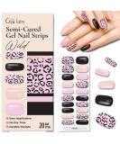 Gya Labs Animal Print Nail Stickers - Long Lasting Gel Nail Strips (20 pcs) - Buy Online on GoSupps.com