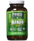 Pines Organic Alfalfa Tablets - 500 Count - All-Natural Superfood Supplement - Buy Online on GoSupps.com