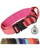 Joyal Tactical Dog Collar | Large Dog Collar with Handle & QR Code | Bright Pink XL - Durable & Stylish - Buy Online on GoSupps.com