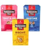 Yorkshire Tea Bags Specialty Brew Bundle Containing Biscuit Brew Toast and Jam Decaf Bedtime (Pack of 3 Total 120 tea bags) - Buy Online on GoSupps.com