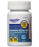 Equate Sleep Aid 50 mg - Maximum Strength 96 Softgels | Compare to Unisom - Fast International Shipping - Buy Online on GoSupps.com