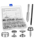 Marine Grade Stainless Steel Snap Button Kit - 228 Piece Set for DIY Canvas, Leather, and Upholstery Repair | Snap Tools and Fabric Base Components Included - Buy Online on GoSupps.com
