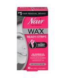 Nair Hair Remover Wax Ready-Strips For Face & Bikini 40 Wax Strips + 4 Post Wipes - Buy Online on GoSupps.com