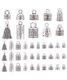 PH PandaHall Cord Ends Caps  117pcs 10 Styles Tibetan Alloy Leather Cap Glue in Barrel End Caps Tube Crimp Beads End Caps Thread Ends for Kumihimo Jewelry Making Bracelet Necklace 4 8mm - Buy Online on GoSupps.com
