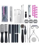 31Pcs Foot & Hand File Pedicure Tools Kit - Dead Skin Removal & Nail Maintenance Set in Storage Box for Men, Women - Salon Quality Gift - Buy Online on GoSupps.com