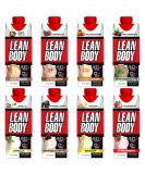 Lean Body Ready to Drink Protein Shake - On-The-Go Meal Replacement Variety Pack - 8 Flavors - 17 Fl Oz - Buy Online on GoSupps.com
