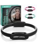 URBNFit 12 Pilates Ring with Dual Grip Foam Pads - Inner Thigh Workout, Toning, Fitness & Pelvic Floor Exercise - Bonus Exercise Guide - Black - Buy Online on GoSupps.com