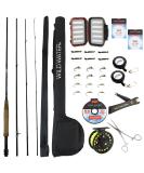 Wild Water Fly Fishing 9' 4-Piece 3/4 Weight Rod Deluxe Combo Starter Package - Buy Online on GoSupps.com