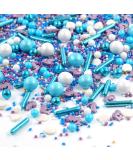 Strussel Ocean Girl Mermaid Mix 90g - White Lilac Blue Colorful Sprinkles for Children's Birthday Cupcakes & Muffins | Sprinkle Happiness - Buy Online on GoSupps.com