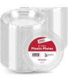 Munfix 6 Inch Clear Plastic Plates 200 Bulk Pack - Disposable Plates for Dessert & Appetizers BBQ Party Dinner Travel and Events, Microwavable Recyclable - Buy Online on GoSupps.com