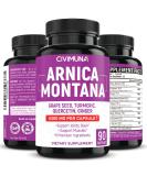 Arnica Capsules 5300mg - Natural Pain Relief with Grape Seed & Turmeric - 3 Month Supply | International Shipping Available - Buy Online on GoSupps.com