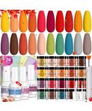 Saviland Dip Powder Nail Kit- 20 Colors for Fall Nail Art | Base&Top Coat, Activator, Brush Saver | French & Halloween Nails Design | Manicure Tool Set - Buy Online on GoSupps.com