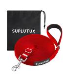 Suplutux 5m Dog Leash with Storage Bag - Durable Leash for Large & Small Dogs Training Line with D-Carabiner & Grip Pad (Red) - Buy Online on GoSupps.com