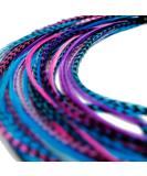 XXL 11-13 inch Real Feather Hair Extensions x10 + Rings & Loop (Berry) - Buy Online on GoSupps.com