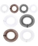 20 Pcs Flexible Circle Comb Hairband Holder for Women Girls - Black, Coffee, Clear, White | 90s Hair Accessories for Yoga Sports - Buy Online on GoSupps.com