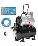 VIVOHOME Professional Airbrush Paint System with 1/5 HP Compressor - Ideal for Tattoo, Makeup, Cake Decoration - Black - Buy Online on GoSupps.com