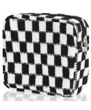 CekPo Sanitary Napkin Storage Bag - Checkered Portable Period Pouch for Women - Black - Buy Online on GoSupps.com