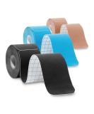 3-Pack Kinesiology Tape Pro Athletic Sports. Knee Ankle Muscle Kinetic Sport Dynamic Physical Therapy. Strong-Rock Breathable h2o Resist Cotton.Roll pre-Cut 10 in Strip - Multi-Colored - Buy Online on GoSupps.com