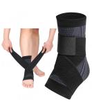 Ankle Brace & Compression Sleeve for Men & Women | Support for Sprains Fasciitis & Achilles Injuries - Large Black - Buy Online on GoSupps.com