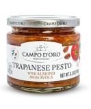 Trapanese Pesto Sauce, made with Tomato Sauce, Basil & Almonds. Italian Specialties. 6.3oz (180g). 100% made in Italy. By Campo D'Oro - Buy Online on GoSupps.com