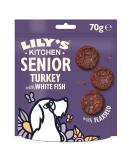 Lily's Kitchen Turkey & White Fish Treats for Seniors - 8 x 70g | Healthy Dog Snacks & International Shipping - Buy Online on GoSupps.com