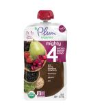 Plum Organics Mighty 4 Baby Food Pouches - 12 Pack | Organic Pear, Cherry, Blackberry, Strawberry, Spinach & Oat - Buy Online on GoSupps.com