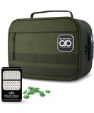 HELMET HEAD Smell Proof Stash Box with Combo Lock + Grinder Card | Durable Water Repellent Smell Proof Bag Case for Your Smell Proof Containers, Herbs & Accessories (Herb Green) - Buy Online on GoSupps.com