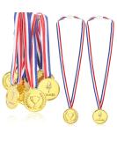 Caydo 24-Piece Children's Gold Plastic Winner Award Medals - 1.38 Inch - Buy Online on GoSupps.com