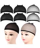 FANDAMEI 6PCS Wig Cap Set - 4 Black Nylon + 2 Mesh Cap Net for Women's Halloween & Cosplay Wigs - Buy Online on GoSupps.com