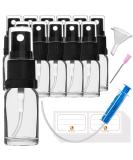 Handsunity 10ml Glass Spray Bottle Set - 12 Black Atomizer Bottles + 29 Accessories - Ideal for Pharmacy & DIY Use - Buy Online on GoSupps.com
