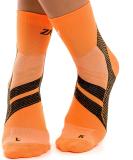 Shop Plantar Fasciitis Socks | Ankle Compression & Arch Support for Men & Women - Orange/Black Medium - Buy Online on GoSupps.com
