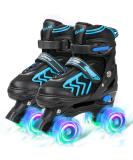 Adjustable Toddler Kids Roller Skates with Light Up Wheels - Indoor/Outdoor Sports for Boys & Girls - Small Size - Buy Online on GoSupps.com
