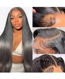 24 Inch 13x6 HD Lace Front Wig Human Hair | Pre Plucked 180 Density Straight Wig for Women | Natural Black with Baby Hair | Glueless - Buy Online on GoSupps.com
