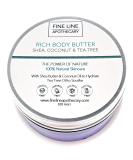 100% Natural Body Butter | Shea Butter Coconut Oil & Tea Tree Oil - Fine Line Apothecary | Moisturizes Skin Scalp Hair & Nails - Buy Online on GoSupps.com