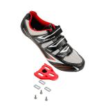 Venzo Bicycle Men's Road Cycling Riding Shoes - 3 Straps- Compatible with Delta Shimano SPD & Look ARC Delta - Perfect for Road Racing Bikes White Color Black & White 11 - Buy Online on GoSupps.com