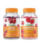 Lifeable Iron + Vitamin C & Women's Multivitamin Gummies Bundle | Gluten-Free & GMO-Free Chewable Supplement - Buy Online on GoSupps.com