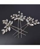 Bestshoot Bridal Hair Accessories, Beusoulover 3pcs Crystal Wedding Hair Pieces, Handmade Rhinestone Bridal Hair Pin for Women, Girls, Bridesmaids (Silver) - Buy Online on GoSupps.com