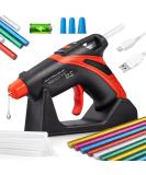Cordless Calaytaly Rechargeable Hot Melt Glue Gun with 30PCS Glue Sticks - Fast Preheating & Automatic Power-Off System - Ideal for Quick Repairs, DIY Projects, and Xmas Decor - Xmas Red - Buy Online on GoSupps.com