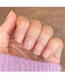 Buy Novo Ovo Short Oval Nude Press-On Nails | Jelly Dot Pattern & Star Stickers - Perfect for Valentine's Day! - Buy Online on GoSupps.com