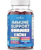 8 in 1 Immune Support Booster Supplement with Elderberry Vitamin C and Zinc 50mg Vitamin D 5000 IU Turmeric Curcumin & Ginger B6 Echinacea (8 in 1 Gummies (Pack of 1) - Buy Online on GoSupps.com