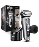 Braun Electric Razor for Men with Precision Beard Trimmer, Rechargeable Wet & Dry Foil Shaver - 9370cc | Silver | Clean & Charge Station, Travel Case | 3-Piece Set - Buy Online on GoSupps.com