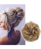 Shop Silk-Co Hair Part with Rubber Band - 35g Wavy Soft Dutt Hair Extensions for Messy Bun Updos in Golden Brown & Blonde - Buy Online on GoSupps.com