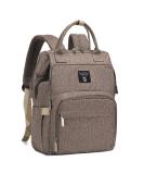 Pomelo Stylish Baby Diaper Backpack | Multifunctional Water-Repellent Large Capacity | New Light Brown Version - Buy Online on GoSupps.com