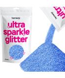 Hemway Azure Ultrafine Glitter 100g | Cosmetic Safe Extra Fine Azure Blue Glitter 0.2mm - Perfect for Crafts & DIY - Buy Online on GoSupps.com