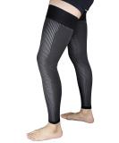 Full Leg Compression Sleeves for Men & Women - Thigh High 20-30mmHg Support Stockings for Pain Relief Swelling & Varicose Veins - Ideal for Running Travel & Athletics - Black XL - Buy Online on GoSupps.com