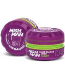 Nish Man Hair Styling Gel Hair Wax for Men 150 ml | Edge Control | Ultra High Strong Hold | Hair Clay Aqua Wax | Wax Stick Hair | Men's Hair Gel (04 Rugby) - Buy Online on GoSupps.com