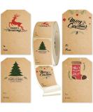 Christmas Gift Tag Stickers - 80 Pcs Decorative Self Adhesive Labels - Easy Write & Peel - Dispenser Box Included - 2 x 3 Inch - Buy Online on GoSupps.com