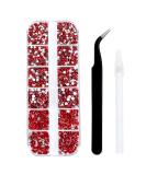 YHMQ DU 3792PCS Red Rhinestones for Crafts - Glass Diamonds Kit with Tweezers and Picking Pen, 6 Sizes - Nail Jewels and Crystals Set - Buy Online on GoSupps.com