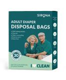 Sirona Premium Adult Diaper Disposable Bags - 30 Bags | Odor Sealing for Diapers, Food Waste, Pet Waste, Sanitary Product Disposal | Durable and Unscented | 30 Count - Buy Online on GoSupps.com